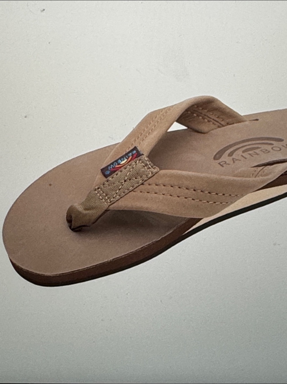 Rainbow Luxury Leather Sandals in sierra brown The Willow double layer